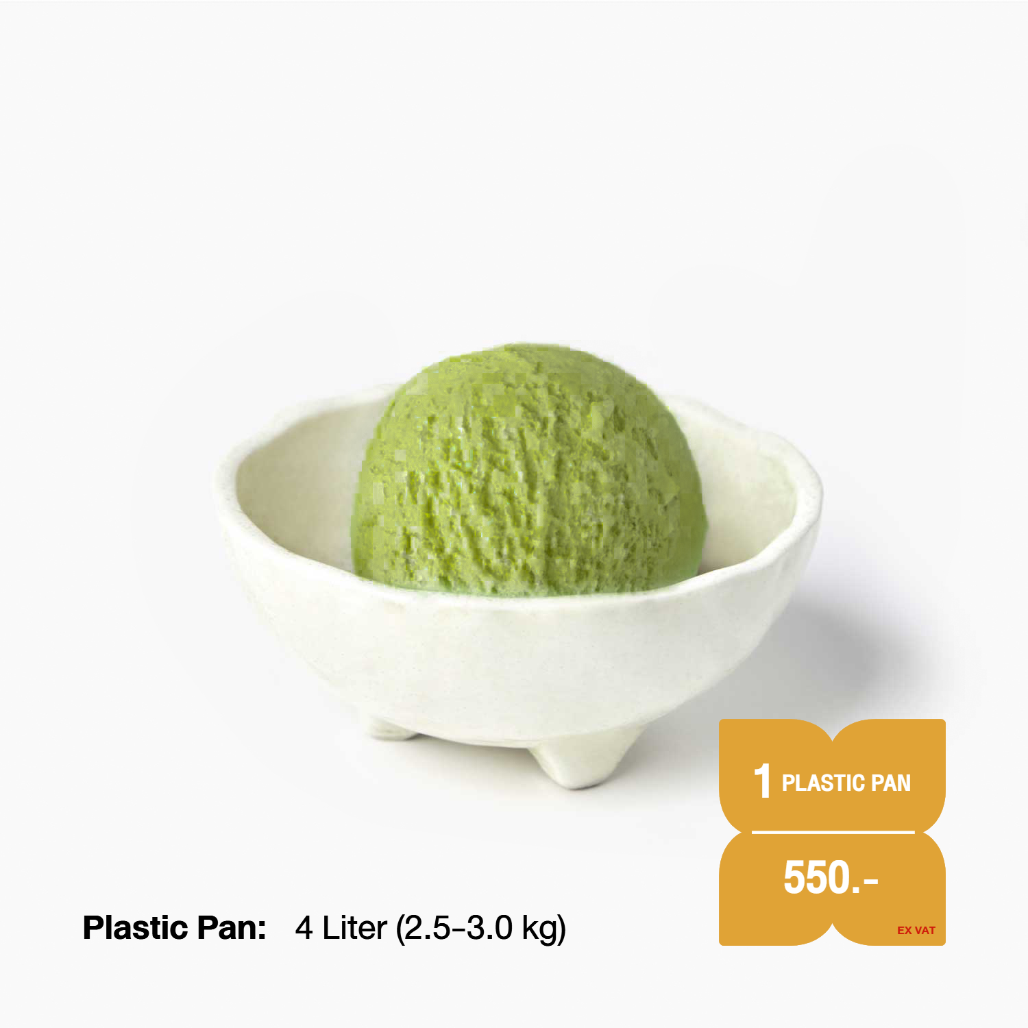 ไอศกรีมแช่แข็ง SYNOVA : ชาเขียวมัทฉะ 4 ลิตร (แพน)